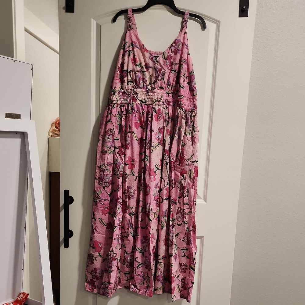 Lane Bryant Pink Floral Maxi Dress